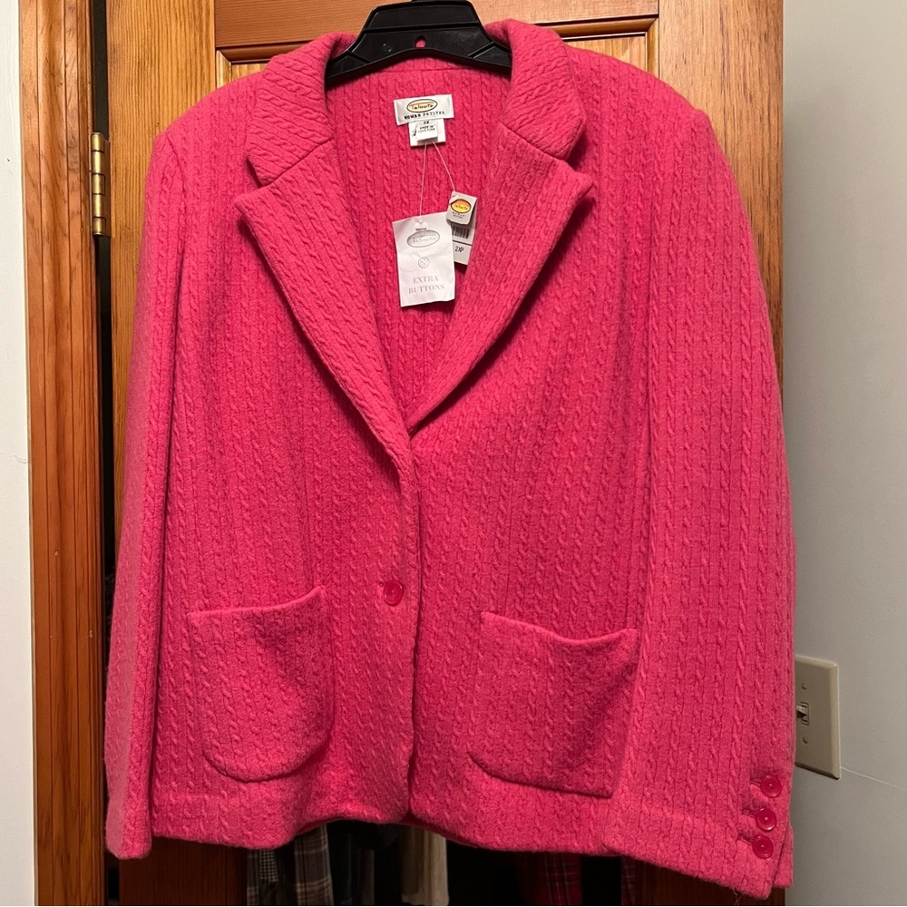 Talbots cable knit blazer size 2XP